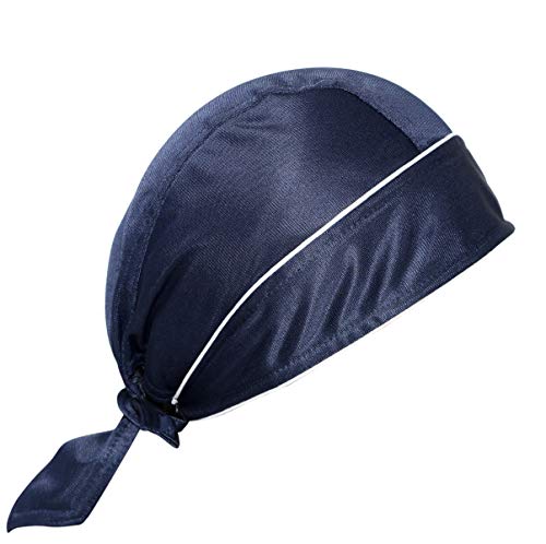 PAROPKAR Cooling Helmet Liner - Do Rag/Dew Rag Skull Cap Beanie for Men - Pirate Hat Bandana & Motorcycle Head Wrap (Blue) (B08FDY7T3S) Amazon Price History, Amazon Price Tracker