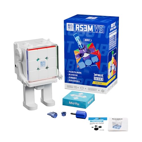 Cube Magique 3x3x3 MoYu RS3M V5 avec Boîte Robot Cadeau Anniversaire Original
