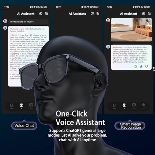 Image of AI Smart Glasses with Camera, 8MP HD Camera Glasses for Men Women,1080P Video Recording Sunglasses,Real Time Translation,Voice Assistant, Open-Ear Audio for Travel, Meetings & Vlogging