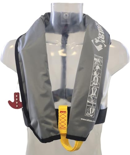 Lalizas Automatik-Rettungsweste Sigma 170N ab 40 kg, Erwachsene, grau, aufblasbare Schwimmweste 150N