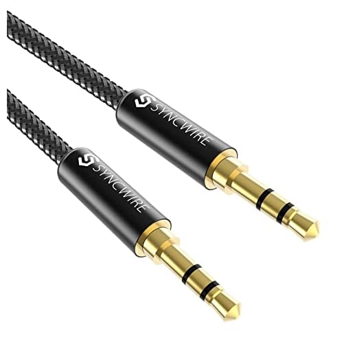Syncwire Cable Jack 3.5mm Macho Macho, Cable de Audio Double Jack 3,5 de Nylon Trenzado - 1M, Cable Auxiliar Estéreo para Auriculares, iPhone,iPod, iPad, Echo Dot, Audio de Coche, MP3, Altavoces