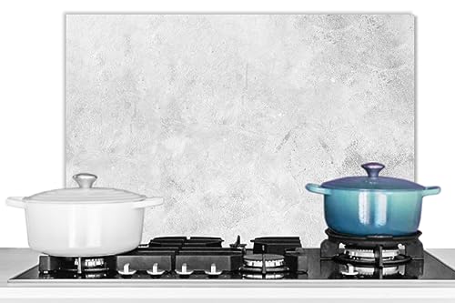 Kitchenyeah Antisalpicaduras Cocina 60x40 Cm Protector Salpicaduras Pared Chapa Aluminio Kitchen Panel Vitrocerámica Accesorios Salpicadero Decoración Mármol - Textura - Aspecto Mármol