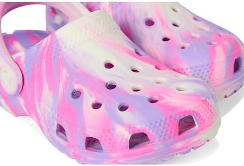 Crocs Unisex Classic Marbled Tie-Dye Clogs (Toddler) Pink Crush/Multi 10 Medium — view 5
