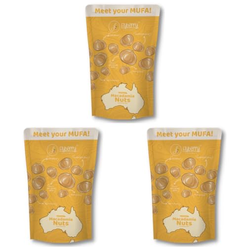 Image of Flyberry Gourmet Macadamia Nuts 100g | Imported From Australia| Boosts Immunity and Improves Stamina | Rich in Vitamins, Minerals, Fiber, Antioxidants and Healthy fats (Pack of 3)
