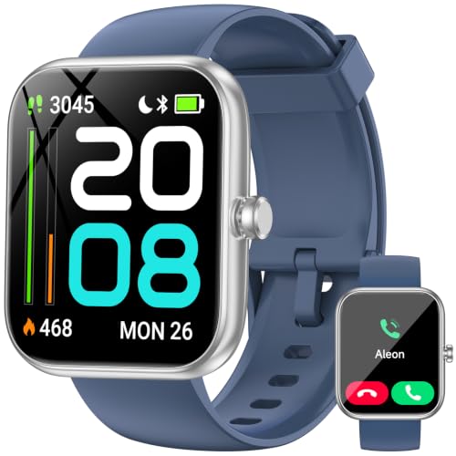Image of Smart Watch for Men with Alexa, 1.83 inch Full Touch Screen Fitness Watch with Heart Rate Sleep Tracking, 130+ Sport Modes, IP68 Waterproof, Bluetooth Call Activity Tracker Compatible with Android & iOS