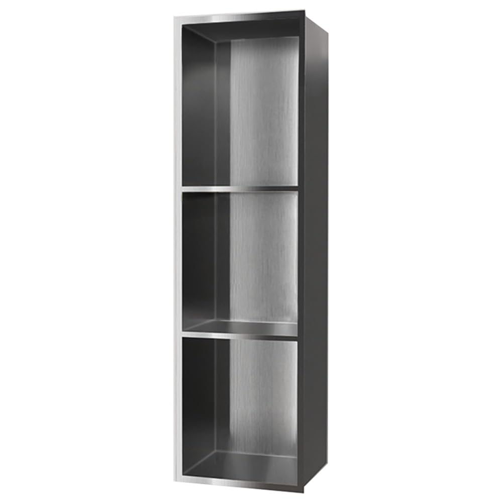 QUSYZD Stainless Steel Bathroom Niche, One Piece Molding Recessed Organizer Shelf for Bathroom Shampoo Toiletries Recess, Easy Installation,Red-120x28x12.5cm/3.93,Red-90x28x12.5cm/2.95x0.91x0.41ft