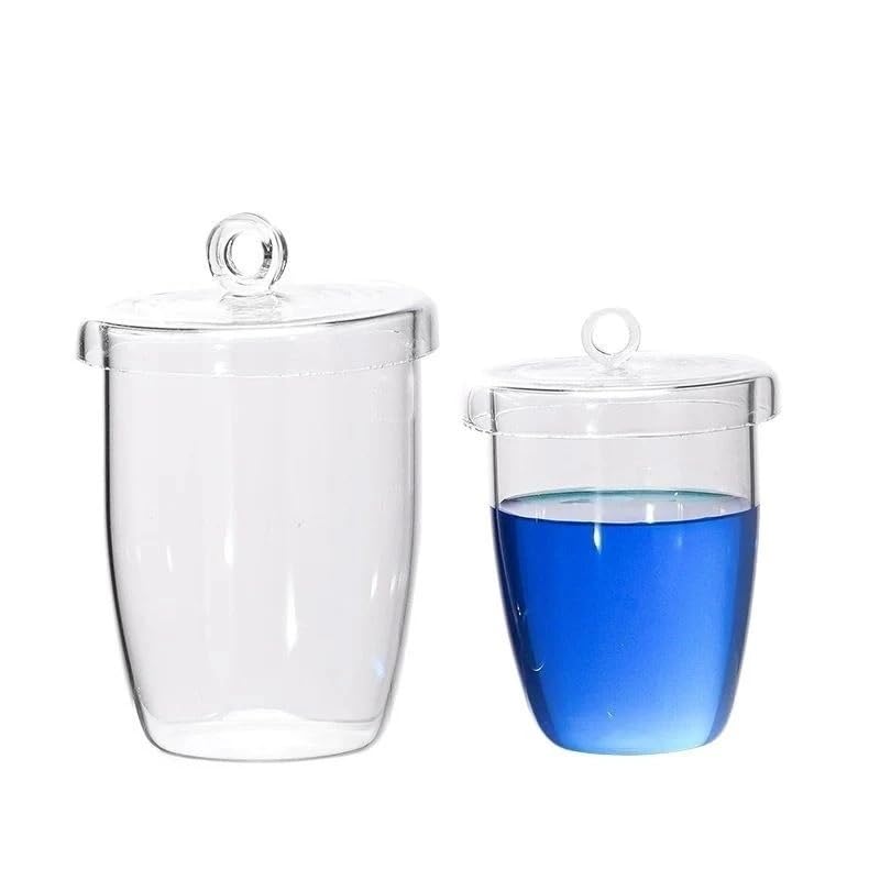 1pc High-Purity Quartz Crucible with Lid - 200ml Lab-Grade, High-Temperature Acid & Alkali Resistant