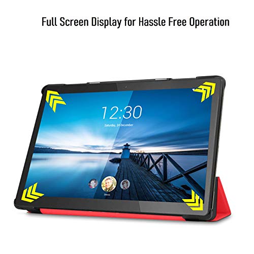 Image of Robustrion Smart Trifold Hard Back Flip Stand Case for M10 FHD Plus 10.3 inch(26cm) - Red