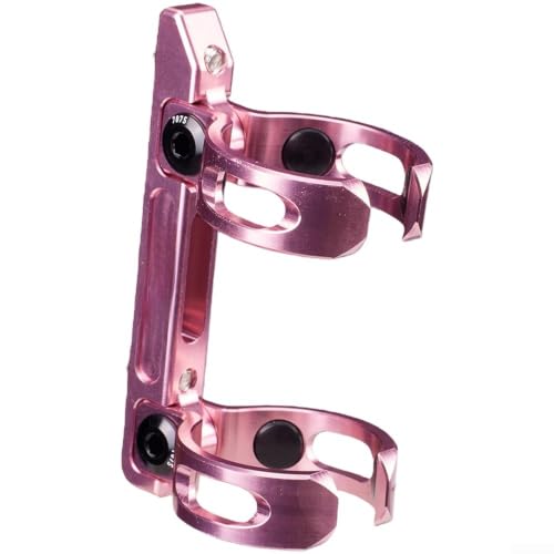 CNC Aluminum Folding Bike Seatpost Water Bottle Cage Adapter, For Brompton, Fits 32-36mm Tubes, Supports St, &ard 64mm Cages(Pink)