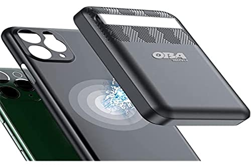 Power Bank 10000mAh, OBA Caricabatterie Portatile, Wireless Magnetico PD 22.5 W Ricarica Rapida con LED USB-C e USB