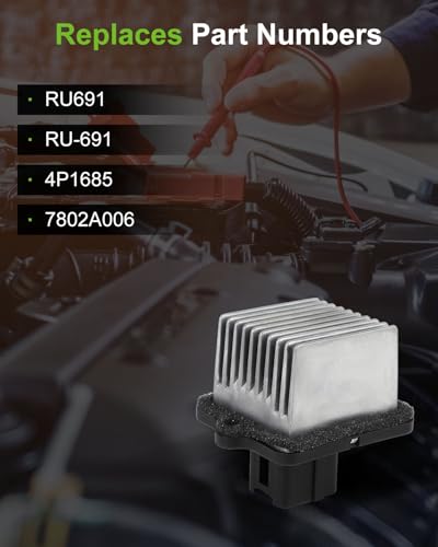 Image of SCITOO HVAC Blower Motor Resistor Regulator Fit for 2008-2014 for Mitsubishi Lancer,2007-2013 for Mitsubishi Outlander,OE-7802A006, 4P1685, RU-691 Air Conditioning Heater Fan Resistor Regulator