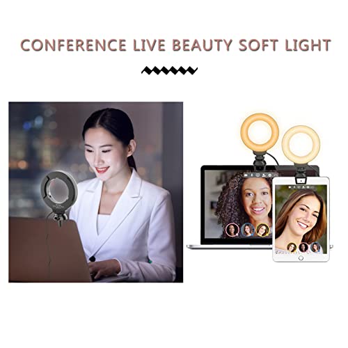 FOWEJK Ringlicht, Videokonferenzbeleuchtung, LED-Clip-Live-Licht, geeignet für Live-Broadcast, Remote-Arbeit, Notebook… – Bild 5