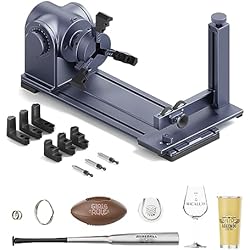 LaserPecker Rotary Extension for LP2 Plus, LP4, LP5, LX2 – 180° Adjustable Jaw Chuck for Engraving Cones, Cylinders, Spheres, Rings, Wine Glasses, and More