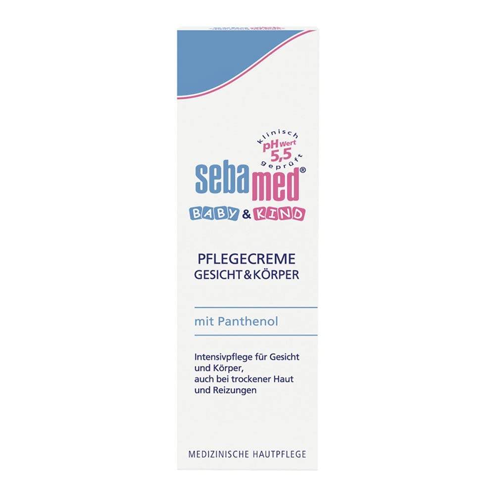 SEBAMED Baby & Kind Pflegecreme Gesicht & Körper, pflegt zarte Kinderhaut intensiv, auch bei trockener Haut und Reizungen, 75 ml