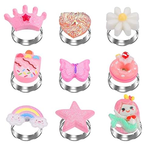 Abeillo Adjustable Girls Rings Set for Kids Cover