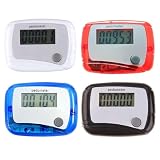Lot de 4 podomètres numériques 3D pour personnes âgées - Compteur de...