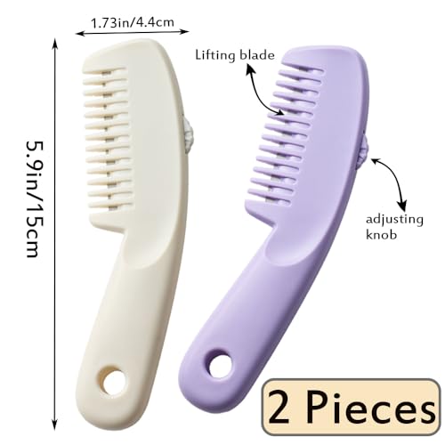 Peine para cortar cabello 3 en 1 ajustable, 2 piezas miniatura 2