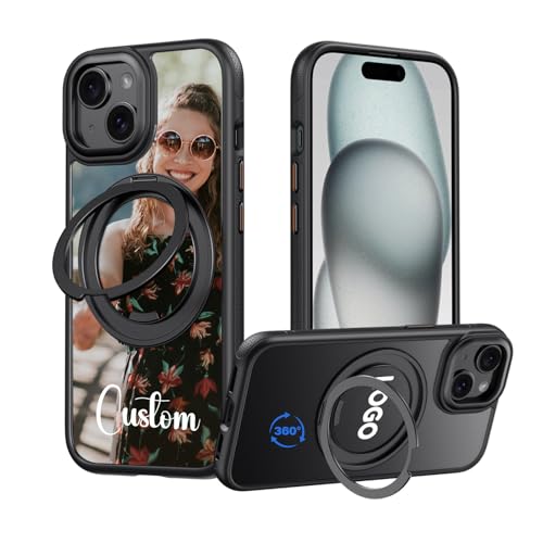 Coque personnalisée iPhone 14 avec anneau pour créateurs de contenu