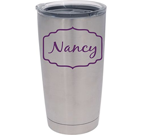 Custom Monogrammed Decal for Tumbler with Design, Color and Size Options