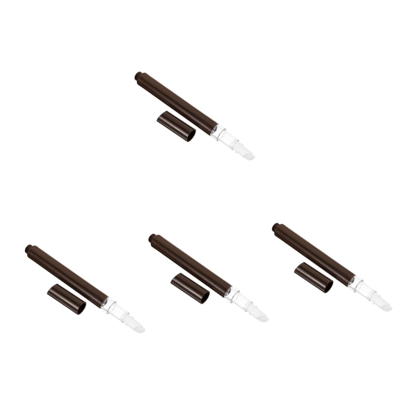 Beavorty 4pcs Nail Oil Cuticle Pen Brush Refillable Cuticle Oil Pen 2ml Lip Gloss Container