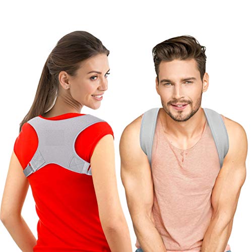 Posture Corrector for Men and Women - Adjustable Brace for Shoulder & Spine Support - Perfect Back Straightener with Airflow Engineered for Comfort-Prevents Slouching and Hunching Small 24" to 42"
