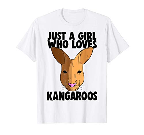 Just A Girl Who Loves Kangaroo Tee Shirts Funny Love Camiseta