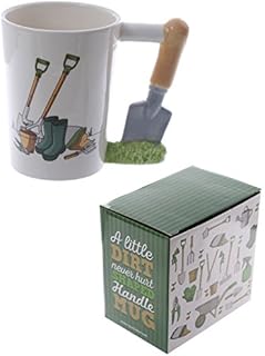 Puckator Garden Trowel Ceramic Shaped Handle Mug, Tea Coffee Hot Drinks, Decorative Gift Box, Home Kitchen Office Height 11cm Width 13cm Depth 8cm