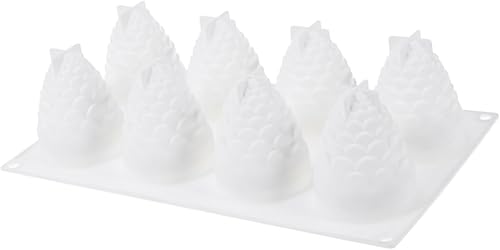 Miniatura 1 de FUNOMOCYA 8 Non Stick Nonstick Mousse Mold Pine Cone Mold Chocolate Silicone Molds Silicone Molds for Chocolate De Para Reposteria Gummy Molds