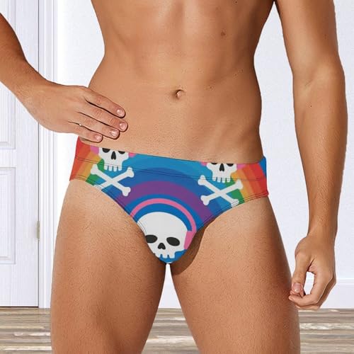 Men's Low Waist Swim Beach Briefs Breathable Bikini Trunk4