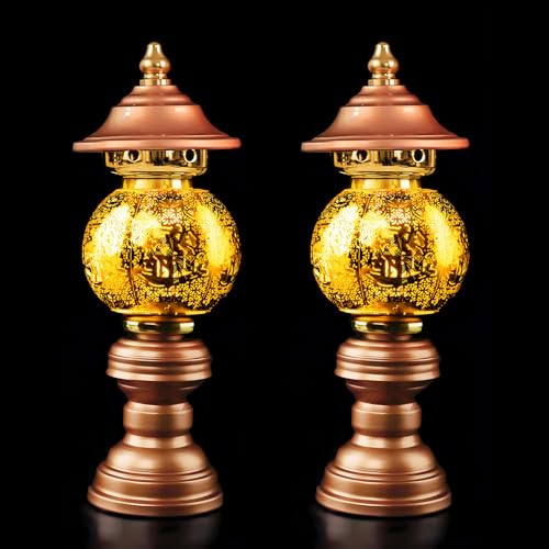 Image of Lotus Flower Lamp 7 Color LED Buddhist Light Meditation Home Decor (11in) | Alloy Build;Multi-scene;Fine Craft;Soft Glow