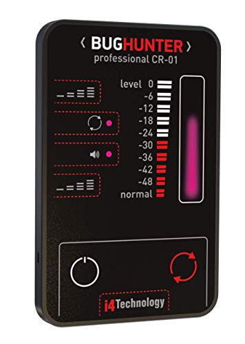 Anti-spy Bug Detector | Pocket RF Signal Detector | High Sensitive Spy Bug Sweeper | Search for GPS Tracker, Mobile Phones, Wi-Fi, 3G, 4G, GSM, Wireless Camera | i4Technology CR-01