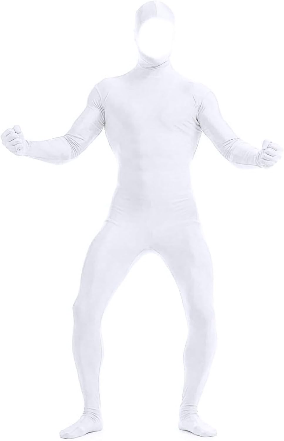 Open Face Cosplay Jumpsuit, 180 cm volledig lichaam Slenderman kostuum