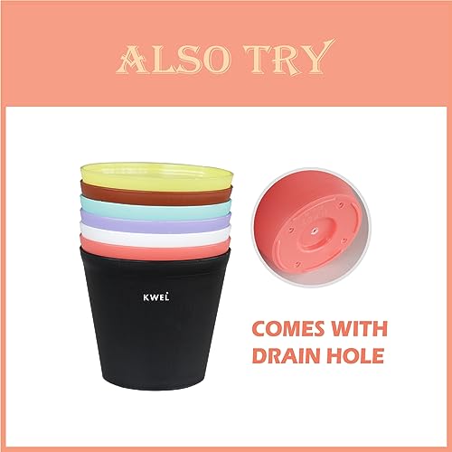 Image of KWEL N Pot for Home Garden, Peach Color, Pack of 24 | Planters for Outdoor Balcony, Nursery Use, Flower Planting