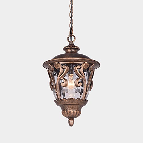 Lustre extérieur suspendu E27 en verre et étanche pour pavillon NAMFHZW