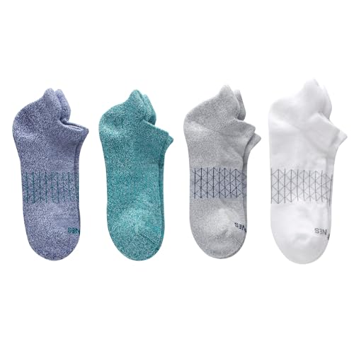 Image of Hanes Men's Socks, Absolute Comfort Cushioned Moisture-wicking Seamless Toe, 4 Pack, Ankle, Crew and Heel Shield Socks