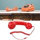 Retro-Telefonhörer, Retro-Vintage-Telefonhörer, Handy-Empfänger, Mikrofon, Mikrofon, Lautsprecher für Mobiltelefone, Computer (Rot)