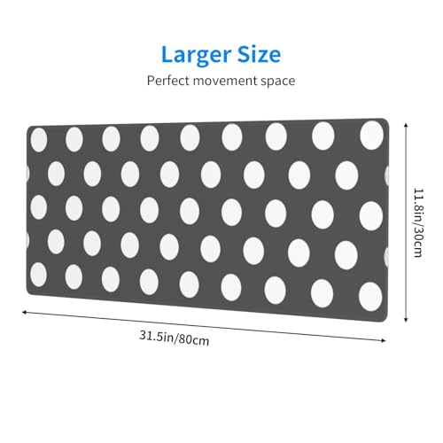 Grand tapis de souris de jeu gris foncé pour bureau et clavier PC