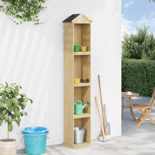 Cobertizo de madera de pino impregnada para patio trasero, jardín, 40 x 33 x 222 cm