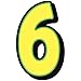 Flywheel Giant Magnetic Numbers (6, Yellow)