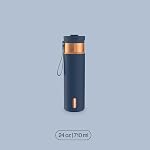Contigo DualSip 24 oz Bouteille d'eau avec/Sangle de carry & 2-Way Couvercle (boissons de paille ou d'asphalte) - Acier inoxydable sous vide pour boissons froides 100% Échec BPA & Sécurisant pour lave-vaisselle sans plomb