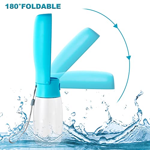 OMISSA Dog Water Bottle 550ml 19oz Dog Water Bottle Dispenser, Water Bottle for Dogs, Easy to Carry, Foldable Design… - Image 2