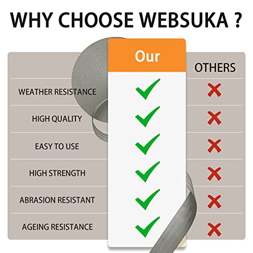 Image of Polyester Webbing Strap 16+Colors - 1 inch&1.5 inch&1.9 inch - 16.5 25 33 55 Yards Heavy Duty Webbing Roll, Flat Webbing Strap for Indoor&Outdoor Gear, Climbing, DIY Crafting, Repairing