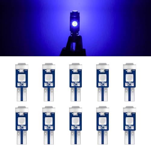ECCPP 10x Instrument Cluster Dash Panel Lights T5-3-3030-SMD-Blue