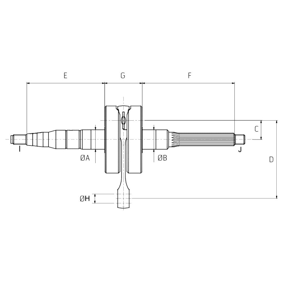 Citomerx Kurbelwelle Halbwange ORIGINAL 91mm Pleuel 3/4G