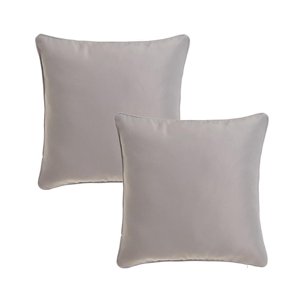 LOLAhome | Cojines sofá con Relleno Incluido | Set de 2 Cojines de 45x45 cm | Tela de loneta Gris | Cojín Decorativo Cama o sofá | Decoración habitación o salón