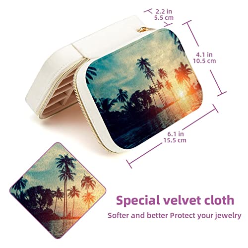 Boîte à bijoux portable Sunset pour bagues bracelets et boucles