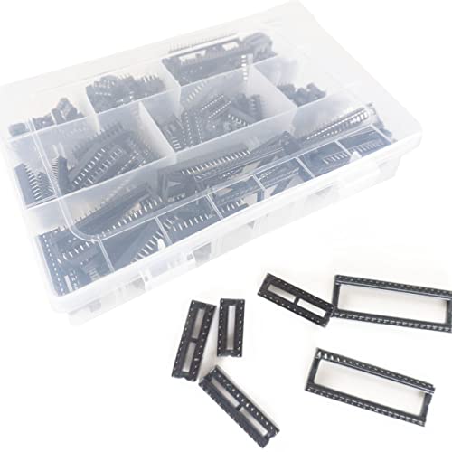 Ranoff 200 Stücke IC Socket, Steckdose DIP IC, Geeignet für Präzisionstimer, Dual Operational Verstärker, Audio Verstärker, Quad Operational Verstärker, Bassgitarre und Overspeed Pedal PCB Cover
