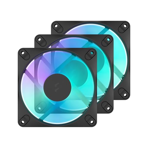 Image of Fractal Design Dynamic 3 12 RGB 3-Pack Black 120mm PWM Fans