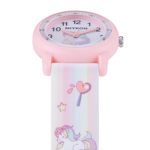 Image of Miykon Kids Watches for Boys and Girls - Educational Time-Telling Gift for Kids Aged 3-15, Toddlers, Preschoolers, and School-Aged Children - Easy to Read Analog Watch, Soft Resin Band, Japanese Quartz, 100M Water Resistant