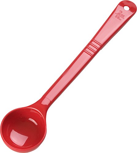 Image of Carlisle FoodService Products Measure Miser Plastic Measuring Spoon with Long Handle, 2 Ounces, Red, 1 Count (Pack of 1)